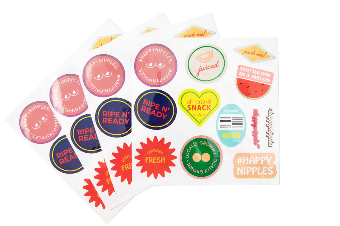 Waterproof Happy Nipples stickers